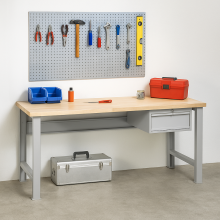 MODULBENCH GE 1700 D1 | Pracovní stůl s 1 závěsnou zásuvkou a pevnýma nohama, 1700 mm