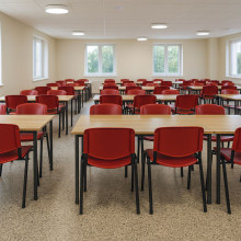 Jedálenská stolička červená, EATSEAT HAPPY MB RD, ilustračná foto