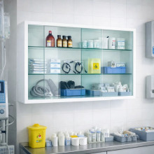 Závesná skriňa s presklenými dverami, WALLCAB M 500/1000/250 9003, ilustračná foto