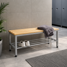 Šatní lavice o délce 1000 mm s roštem na boty, BRIDGE IM 1000+4P, ilustrační foto