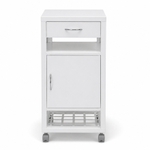 Pojízdný kovový noční stolek, BEDSIDE CAB H WE