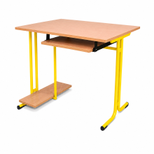 Počítačový stůl 1 místný, s držákem na PC, výsuvem, SCHOOLBENCH RM 1PC,