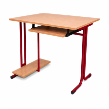 Počítačový stůl 1 místný, s držákem na PC, výsuvem, SCHOOLBENCH RM 1PC,