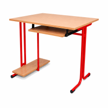 Počítačový stůl 1 místný, s držákem na PC, výsuvem, SCHOOLBENCH RM 1PC,