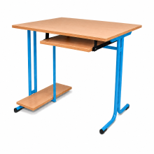 Počítačový stůl 1 místný, s držákem na PC, výsuvem, SCHOOLBENCH RM 1PC,