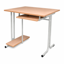 Počítačový stůl 1 místný, s držákem na PC, výsuvem, SCHOOLBENCH RM 1PC,