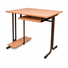 Počítačový stůl 1 místný, s držákem na PC, výsuvem, SCHOOLBENCH RM 1PC,