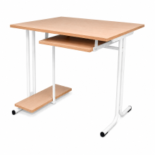Počítačový stůl 1 místný, s držákem na PC, výsuvem, SCHOOLBENCH RM 1PC,