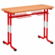 Dvoumístná školní lavice s nastavitelnou výškou, SCHOOLBENCH RM KAR VN 2