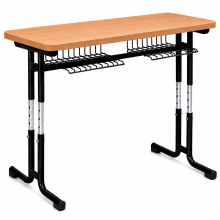 Dvoumístná školní lavice s nastavitelnou výškou, SCHOOLBENCH RM KAR VN 2