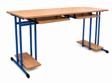 Počítačový stůl dvoumístný s výsuvy, SCHOOLBENCH RM PC 2,