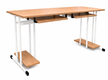 Počítačový stůl dvoumístný s výsuvy, SCHOOLBENCH RM PC 2,