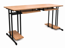 Počítačový stůl dvoumístný s výsuvy, SCHOOLBENCH RM PC 2,
