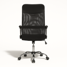 OFFISEAT AN TEN NET BK/CH | Kancelářské křeslo se síťovou opěrkou a s područkami