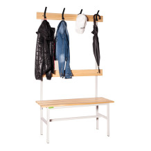 BRIDGE LL 1000 AH | Šatní lavice s opěrkou, věšáky a délkou 1000 mm