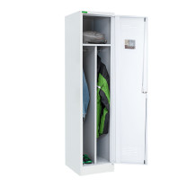 LOCKER H 1 BW | 1-dveřová šatní skříň s přepážkou