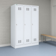 LOCKER H 3 BW | 3-dveřová šatní skříň s přepážkou