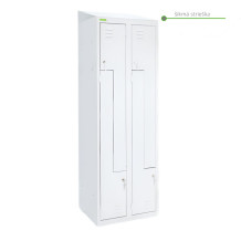 LOCKER H Z4 300 | 4-dveřová šatní skříň se Z-kovými dveřmi