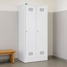 LOCKER H 2 BW | 2-dveřová šatní skříň s přepážkou