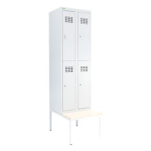 LOCKER H 2/4 | 4-dveřová šatní skříň s krátkými dveřmi