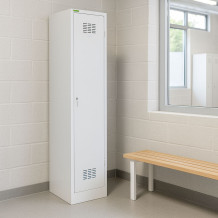 LOCKER H 1 BW | 1-dveřová šatní skříň s přepážkou