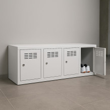 SHOEBOX H 4 | 4-dveřová skříň na obuv s šířkou přihrádky 300 mm