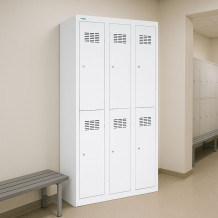LOCKER H 3/6 | 6-dveřová šatní skříň s krátkými dveřmi