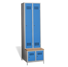 2+2dveřová šatní skříň se zabudovanou lavicí a skříněmi na obuv, COMFORT H 2