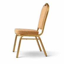 Stoličky so starozlatým rámom a poťahom v karamelovej farbe, HALLSEAT MX STRONG OGD/BN