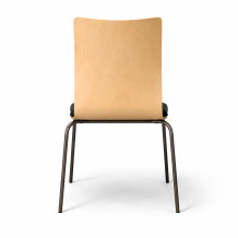 Drevená jedálenská stolička s čalúneným sedadlom, EATSEAT ICH SHELL WOOD