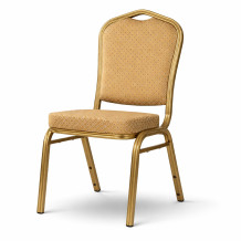 HALLSEAT MX STRONG OGD/BN | Židle se starozlatým rámem a potahem v karamelové barvě