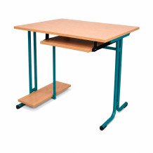 Počítačový stůl 1 místný, s držákem na PC, výsuvem, SCHOOLBENCH RM 1PC,