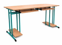 Počítačový stůl dvoumístný s výsuvy, SCHOOLBENCH RM PC 2,