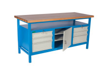 LWB GE 1700 DCD | Pracovní stůl se skříňkou a 6 zásuvkami