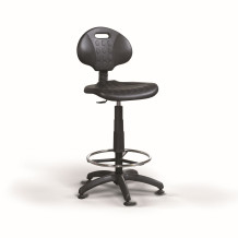 WORKSEAT AN CLASSIC HIGH F | Zvýšená průmyslová židle s kruhovou opěrkou a na kluzácích