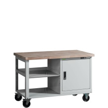 VWB PK 1200 SC ROLL | Pracovní stůl na kolečkách s poličkou a skříňkou