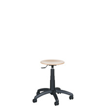 WORKSEAT AN TABU WOOD R | Průmyslová dřevěná židle na kolečkách