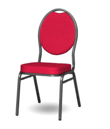 HALLSEAT MX ROUND AT/RD | Židle s antracitovým rámem a černým potahem