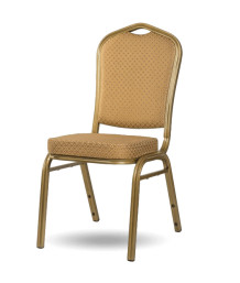 HALLSEAT MX STRONG OGD/BN | Židle se starozlatým rámem a potahem v karamelové barvě