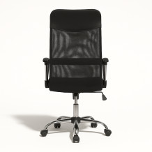 OFFISEAT AN TEN NET BK/CH | Kancelářské křeslo se síťovou opěrkou a s područkami