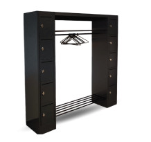 WARDROBE OPEN 1430 LH 7016 | Otevřený šatní systém s 10 přihrádkami s otvorem na listy