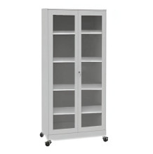 HOSPICAB CH LONG SSH 9003 | Nemocniční skříňka na léky se 4 kovovými policemi a kolečky