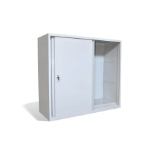 SLIDE H 1090/1200/450 GY – Nízká skříň s posuvnými dveřmi, 2 police