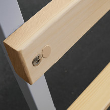 BRIDGE IM 1000 AH | Šatní lavice s opěrkou a věšáky o délce 1000 mm