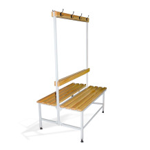 BRIDGE IM 1000 AH DOUBLE | Oboustranná šatní lavice s opěrkou a věšáky o délce 1000 mm