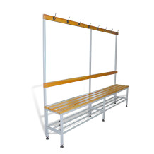 BRIDGE IM 2000 AH+ | Šatní lavice s opěrkou a věšáky o délce 2000 mm s roštem na obuv