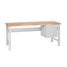 MODULBENCH GE 2000 C1| Pracovní stůl se závěsnou skříňkou a pevnýma nohama, 2000 mm