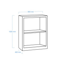 OPENCAB H 1000/800/400 | Otevřená úložná skříň s 1 policí o výšce 1000 mm