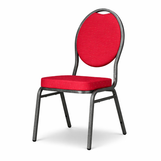 HALLSEAT MX ROUND AT/RD | Židle s antracitovým rámem a černým potahem