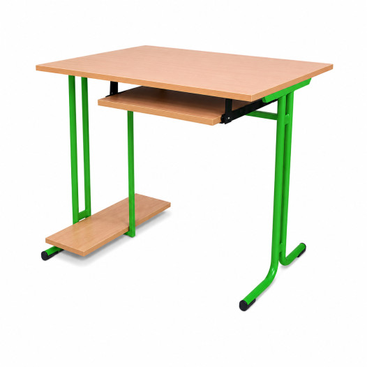 Počítačový stůl 1 místný, s držákem na PC, výsuvem, SCHOOLBENCH RM 1PC,